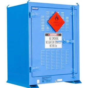 Dangerous Goods Outdoor Storage Cabinet 250L 1 Door 2 Shelves - Blue